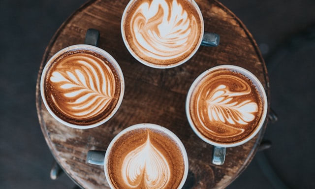 Latte in a ceramic cup